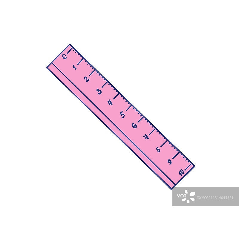 逼真粉色塑料尺子图片素材