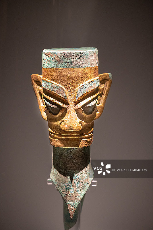 三星堆黄金面具图片素材