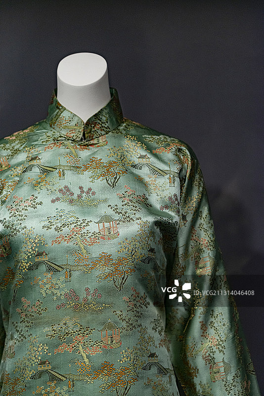 杭州丝绸博物馆_旗袍_展览图片素材