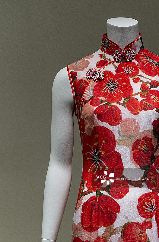 杭州丝绸博物馆_旗袍_展览图片素材