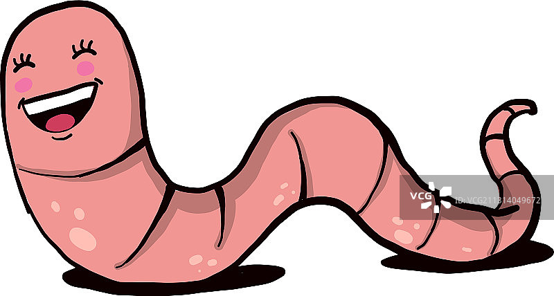 白色背景上的快乐小虫图片素材