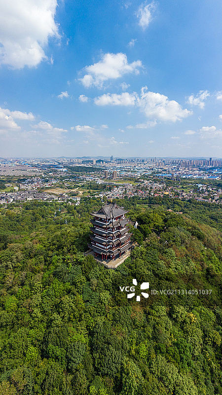 安徽省马鞍山市采石矶风景区航拍风光图片素材