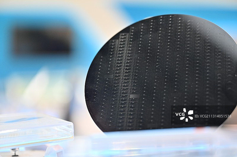 光通信芯片特写图片素材