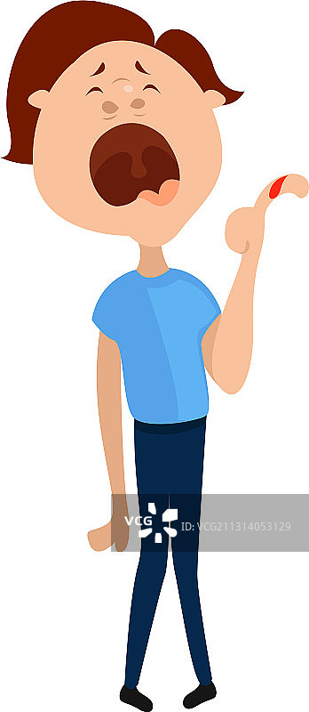 白色背景上的手指刺图片素材