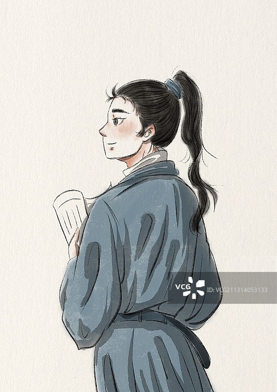 读书少年郎图片素材