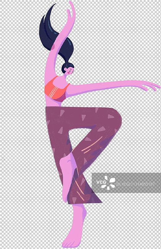 瑜伽女孩图片素材