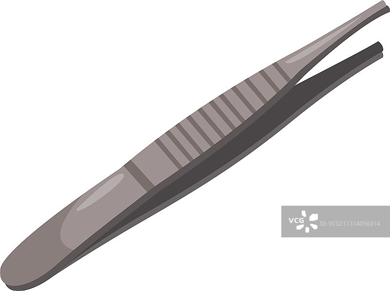 白色背景上的小镊子图片素材