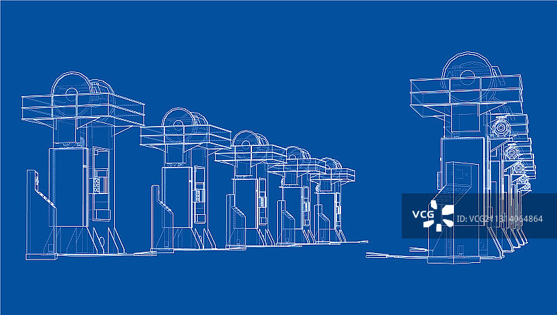 摩擦螺旋压力机概念图图片素材