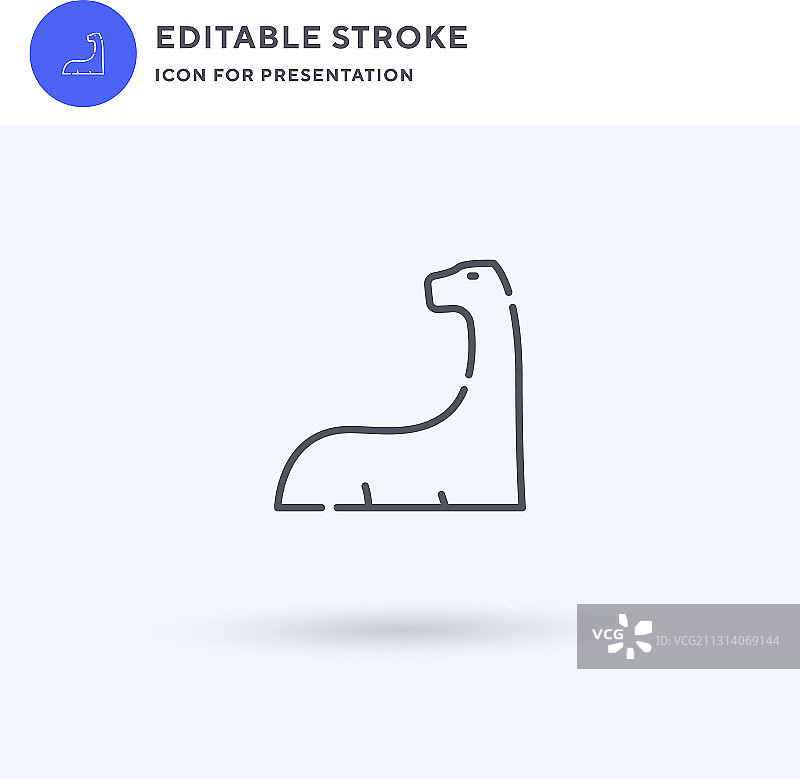 雷龙图标填充扁平实体标志图片素材