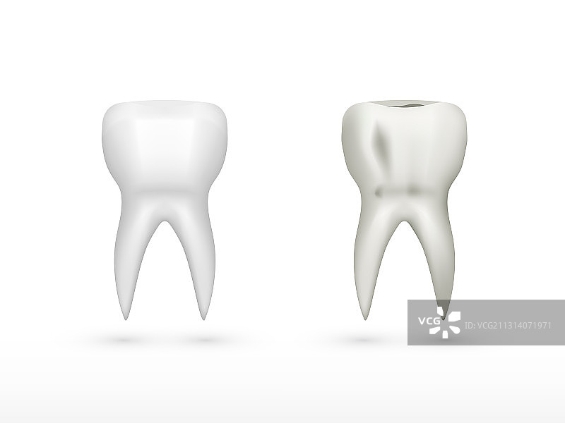 有阴影的好与坏的臼齿图片素材