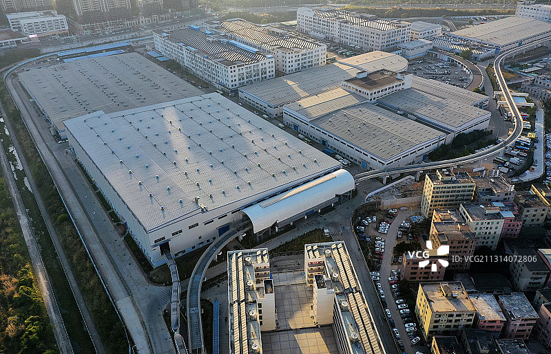 东省深圳市坪山区比亚迪汽车总部航拍图片素材