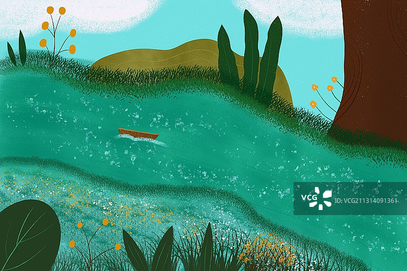 风景山川河流图片素材