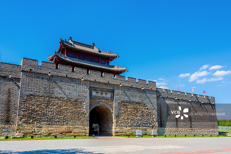 中国辽宁辽阳东京城城址天佑门图片素材