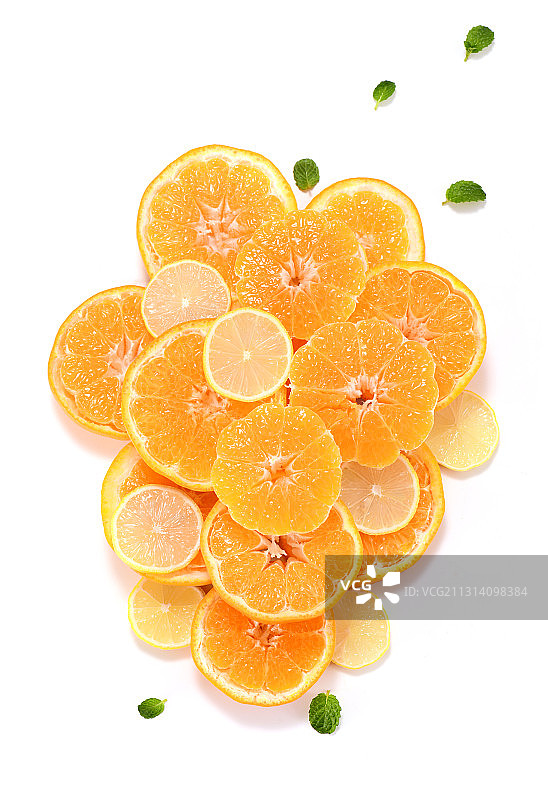 切开的柑橘与柠檬图片素材