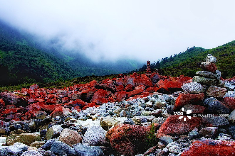 海螺沟红石滩图片素材