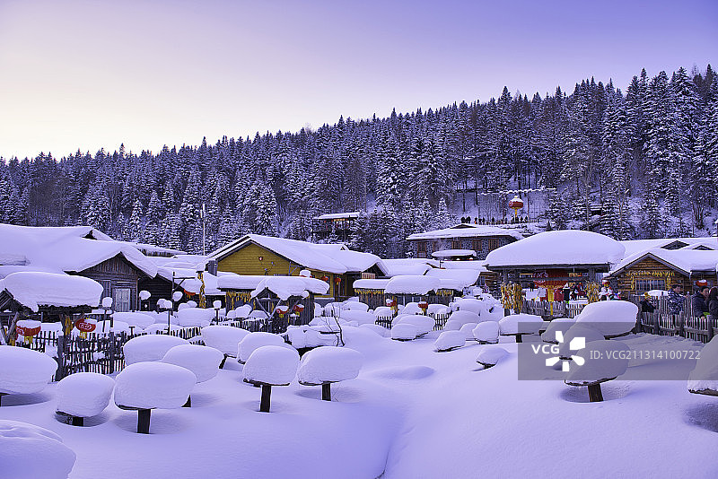雪乡民居图片素材