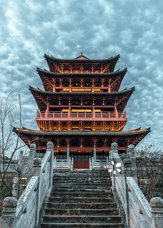 金狮湖古塔图片素材