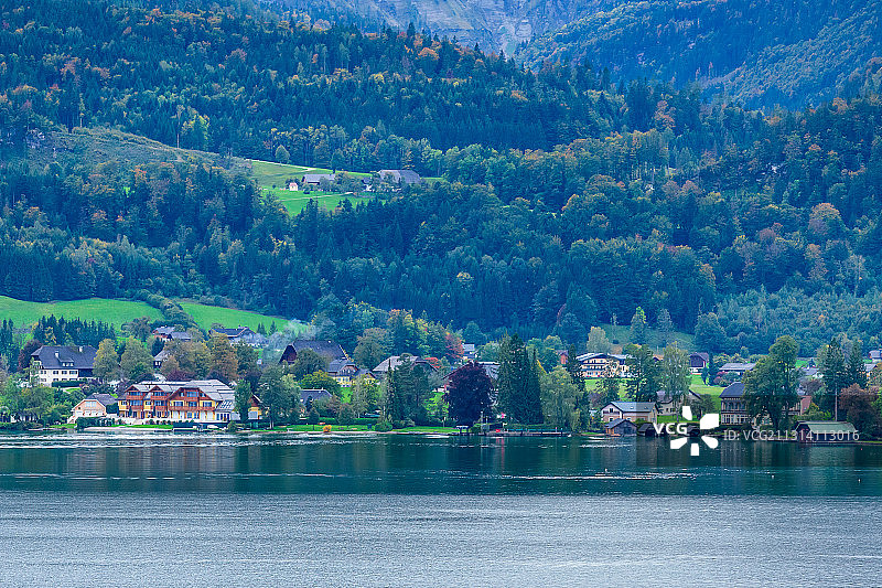 中欧萨尔茨卡默古特地区的深秋图片素材