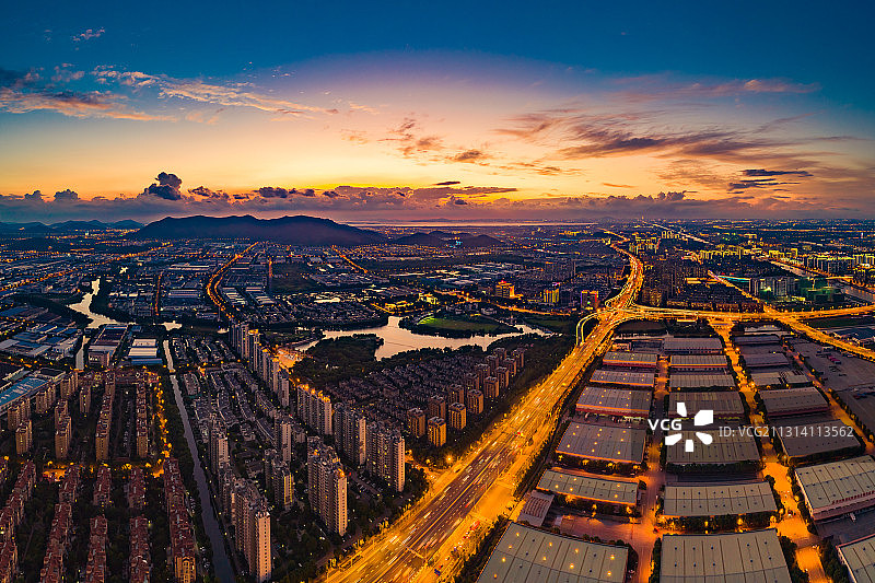 江苏省苏州高新区浒墅关中环西线区域图片素材