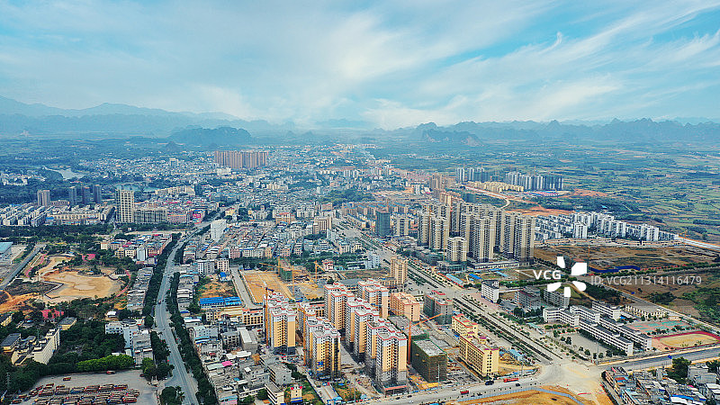 我的航拍照片龙州县城图片素材