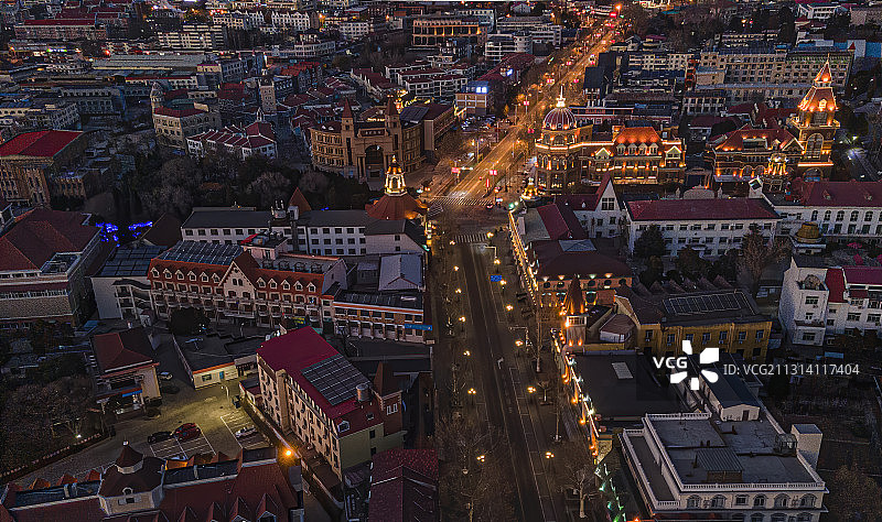 北戴河老虎石俄罗斯风情街道图片素材