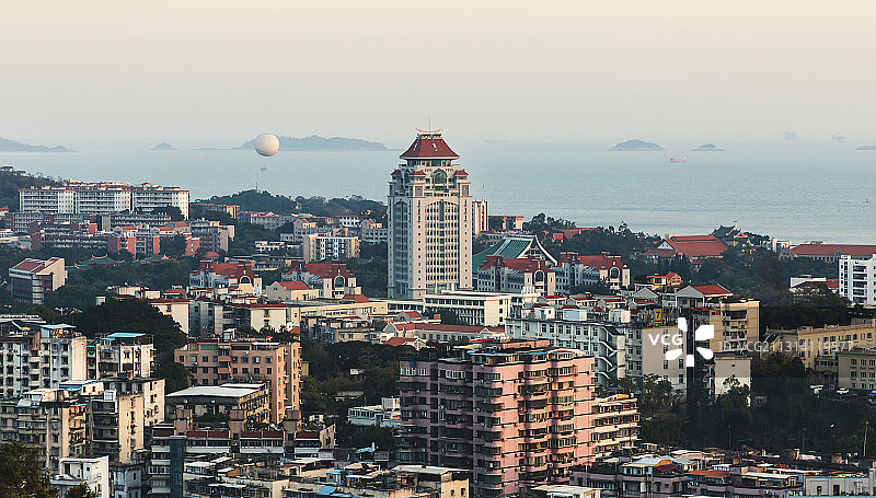 夕阳中的厦大图片素材