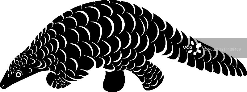 大食蚁兽剪影Logo设计图片素材