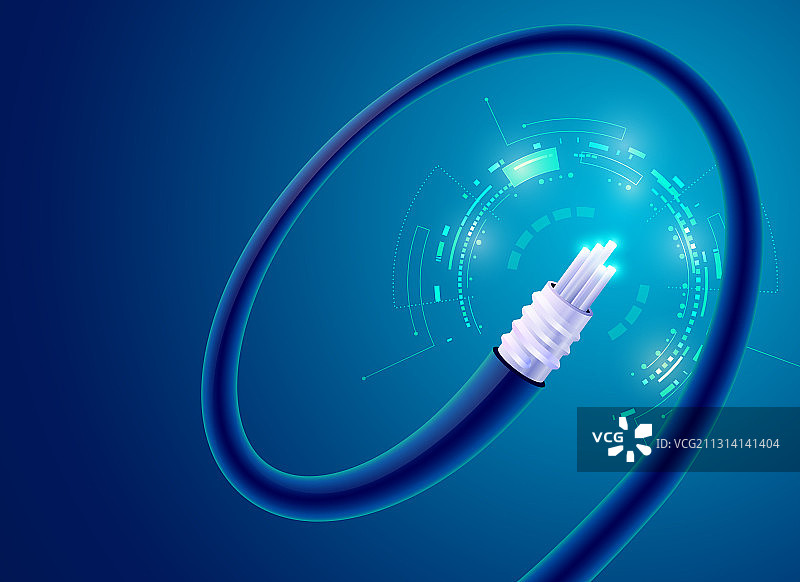 蓝色背景下的发光灯泡特写图片素材