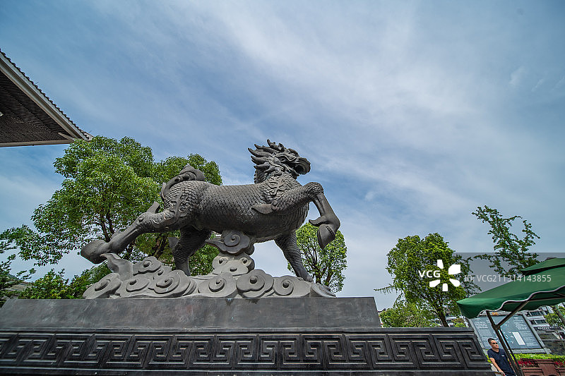 浙江省绍兴市上虞区曹娥江风景名胜区-中华孝德园图片素材