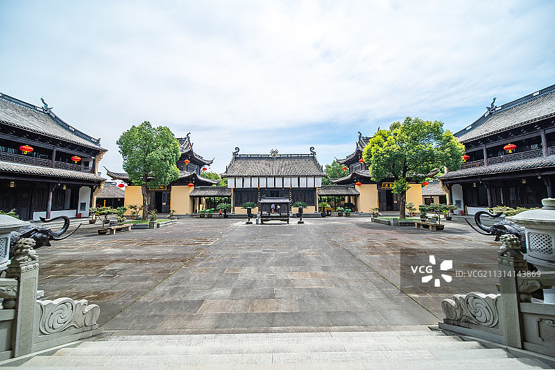 浙江省绍兴市上虞区曹娥江风景名胜区-中华孝德园图片素材