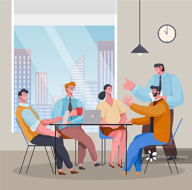 团队合作商务会议老板图片素材