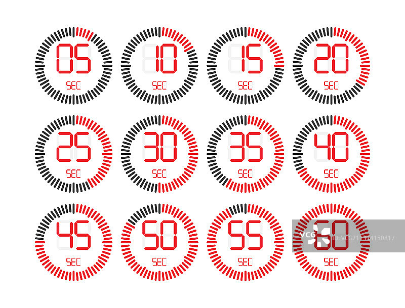 数字定时器或秒表图片素材