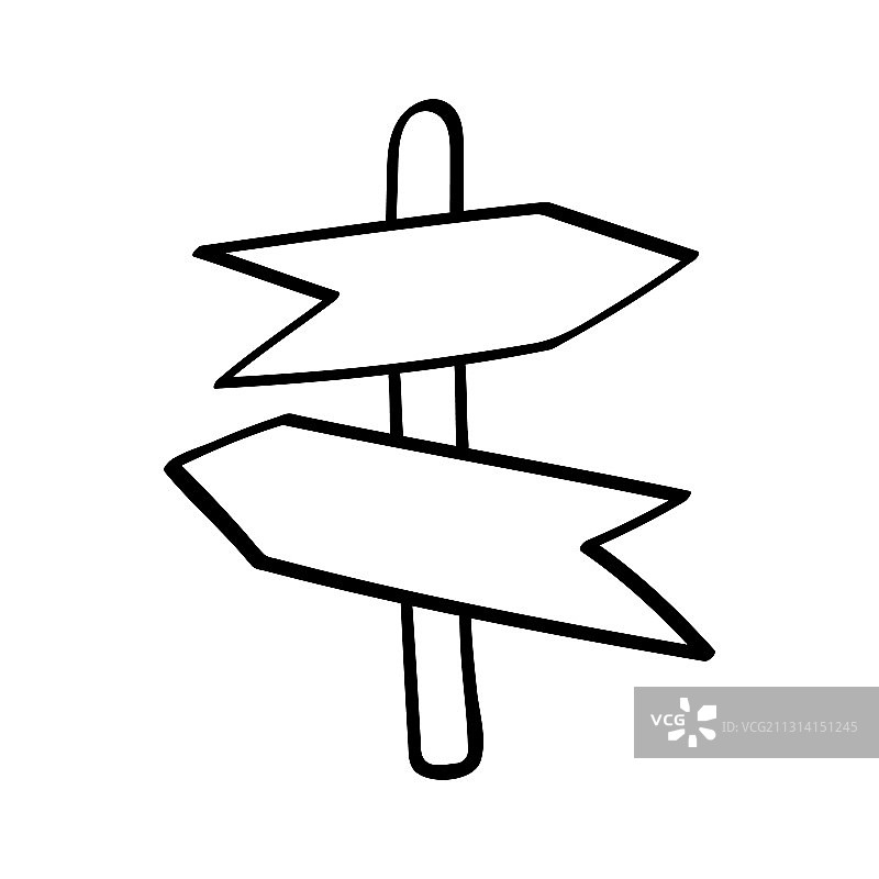 具有两个方向的空广告牌图片素材