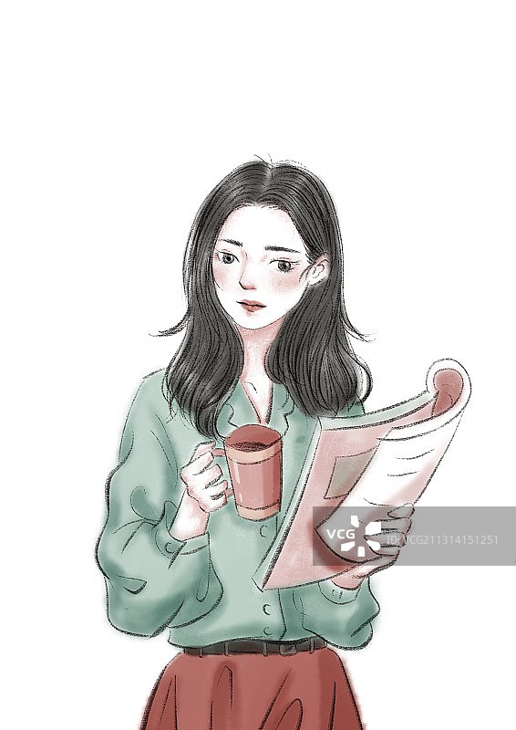 拿着书的女孩图片素材