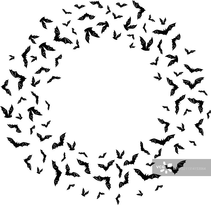 万圣节飞行蝙蝠装饰元素图片素材