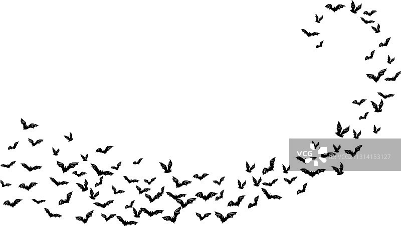 万圣节飞行蝙蝠装饰元素图片素材