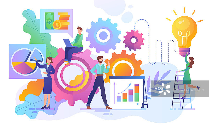 产生商业想法概念图片素材