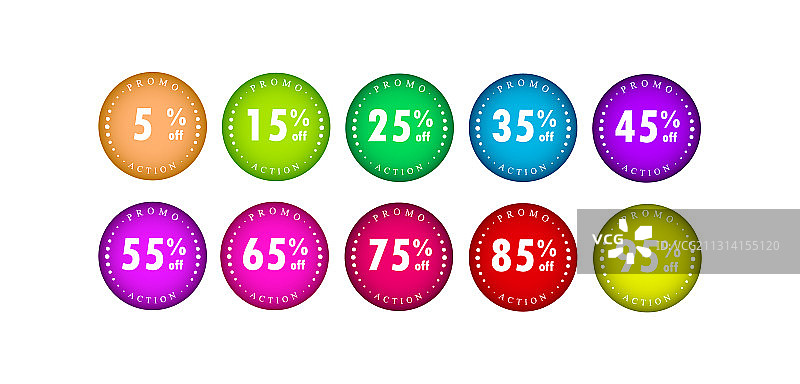 促销文字扁平图标合集图片素材