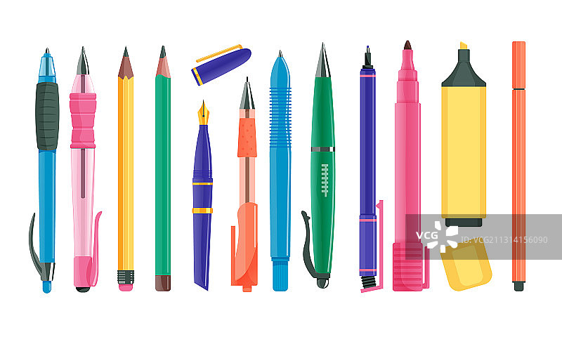 钢笔和铅笔套装图片素材