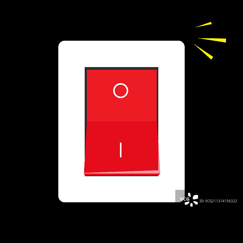 2.5D手拨动灯开关图标图片素材