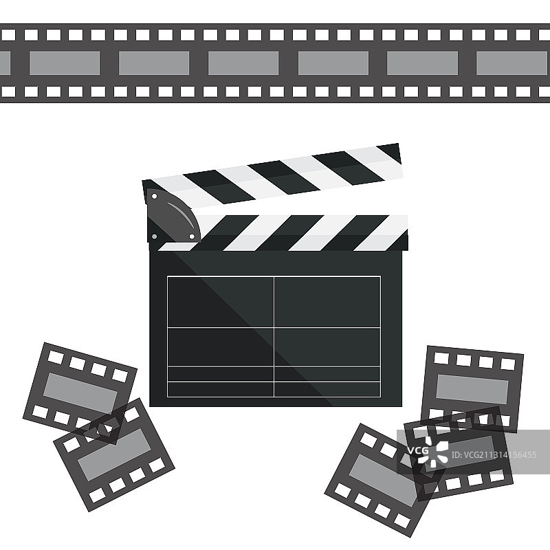 背景视频电影中隔离的拍板图片素材