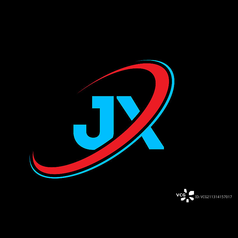 JX首字母标志设计图片素材