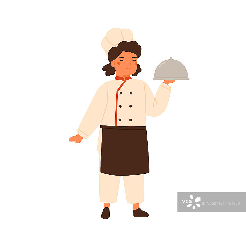 可爱小厨师女孩图片素材