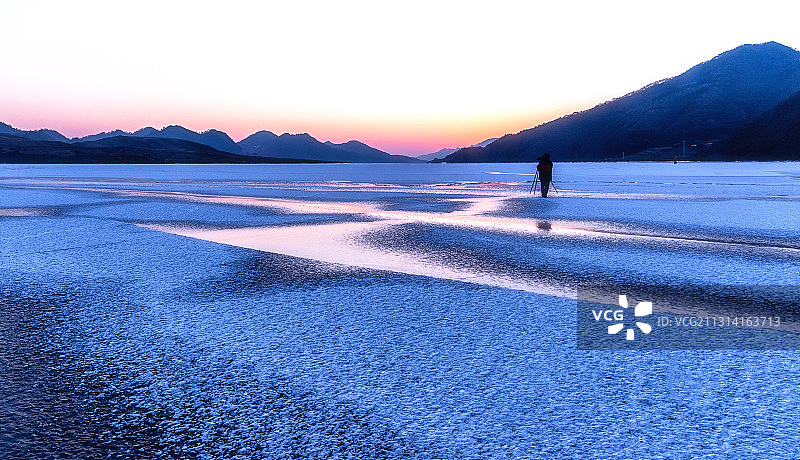 冬季鸭绿江图片素材