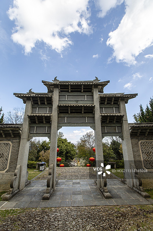 云南省大理市天龙八部影视城镇南王府图片素材