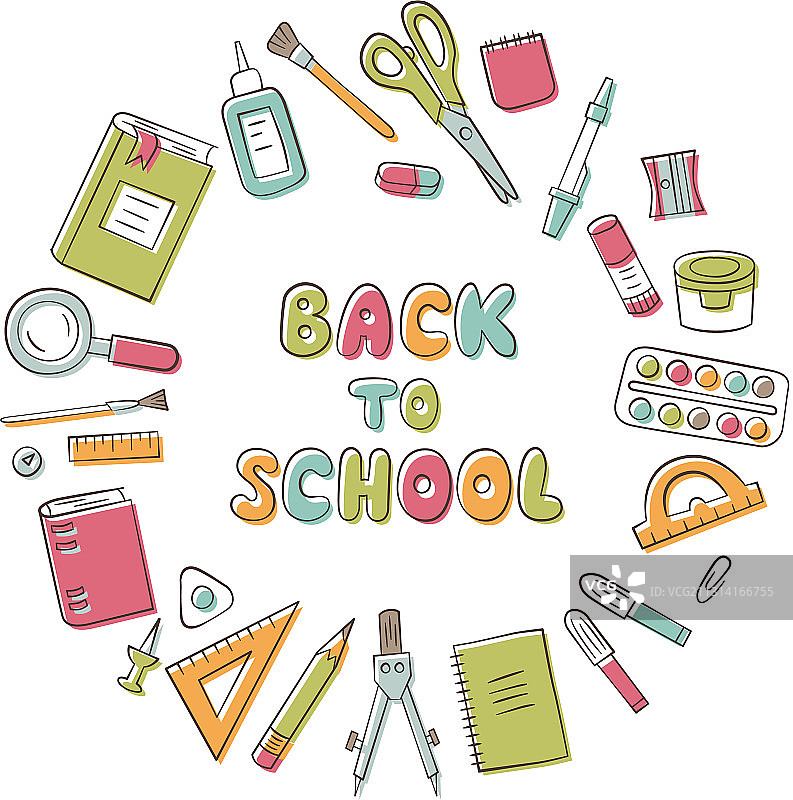 返校字母卡片套装图片素材