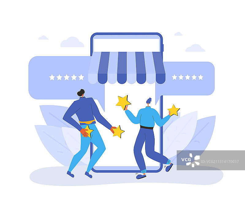 手捧星星的反馈概念人群图片素材