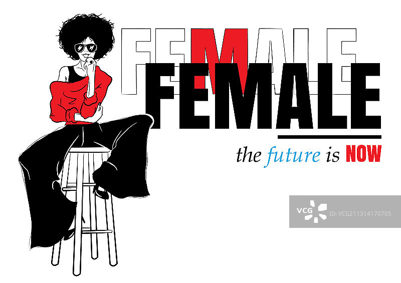 白色背景上时尚女人风格素描图片素材