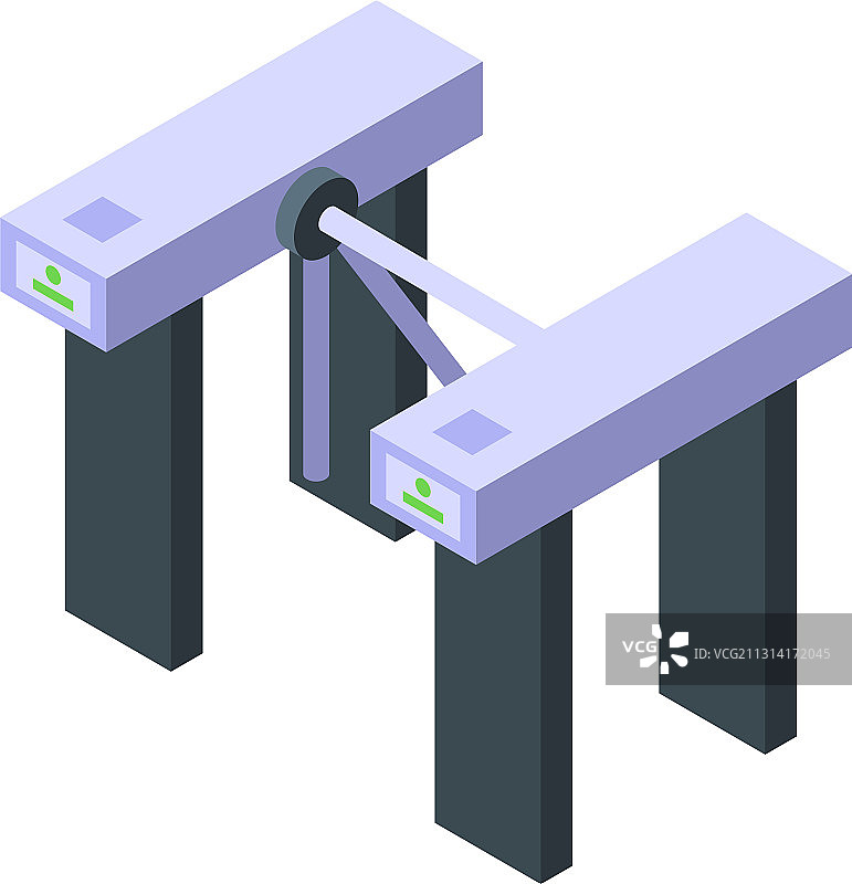 地铁十字转门等距风格图标图片素材