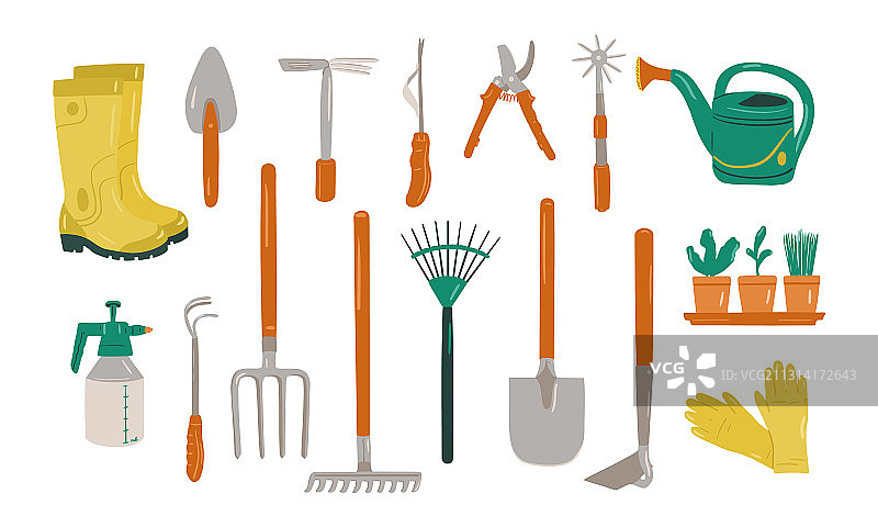 园艺用品工具套装图片素材